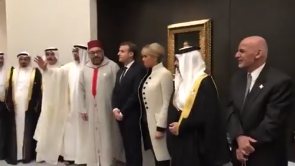 Emmanuel Macron et Mohammed VI à l’inauguration du Louvre-Abou Dhabi