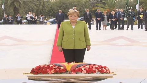 La chancelière Angela Merkel en visite officielle à Alger.