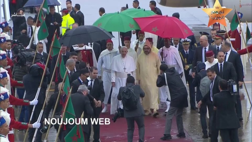 Cérémonie d’accueil officiel à Rabat de Sa Sainteté le Pape François